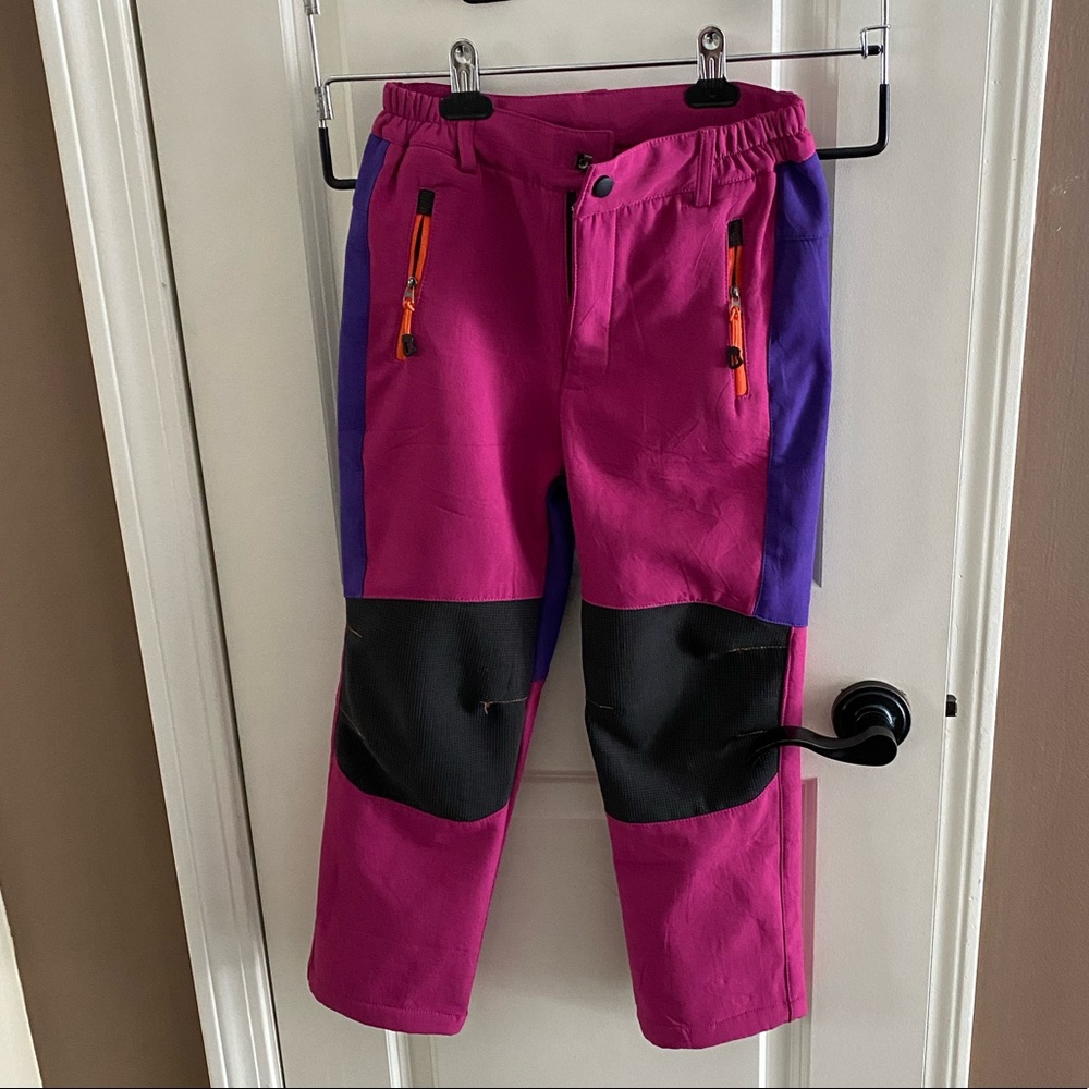 Pink snow pants